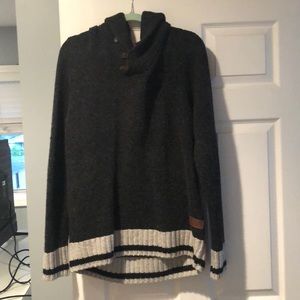 Roots Cabin Shawl Sweater NWT